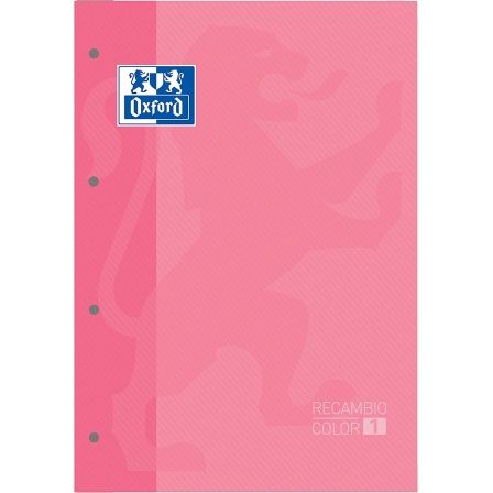 Oxford Recambio de Cuaderno Tapa Blanda Rosa Chicle A4+ 80 Hojas